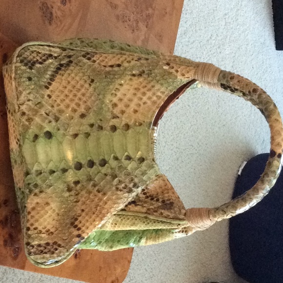 Python CARLOS FALCHI handbag made by hand nwot - Picture 2 of 13